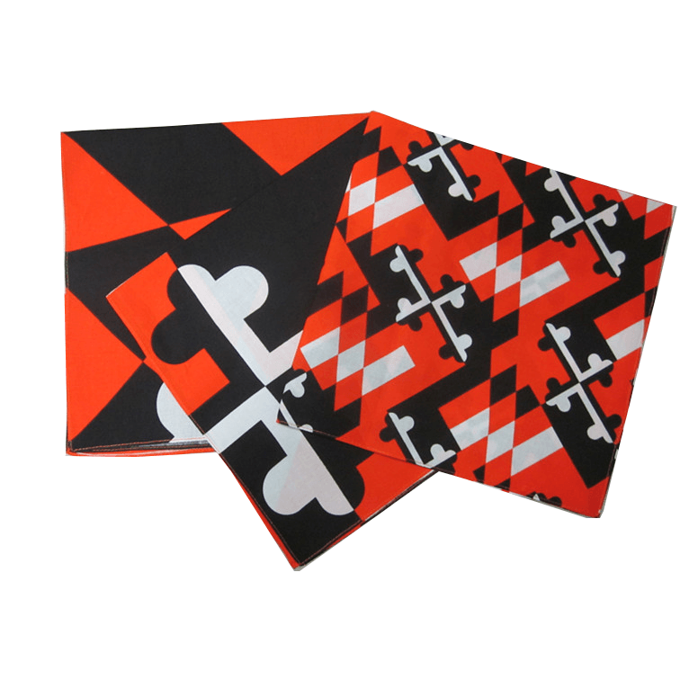Orange & Black Maryland Flag / Bandana (22 x 22 inch) - Route One Apparel