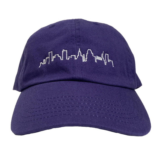 Baltimore Skyline - 410 (Purple) / Baseball Hat - Route One Apparel