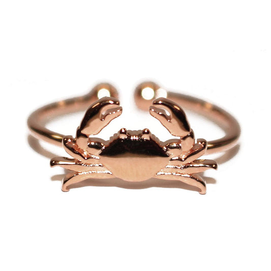 Maryland Blue Crab (Sterling Silver w/ 14K Rose Gold Vermeil) / Ring - Route One Apparel