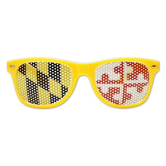 Yellow Maryland Flag LOGO Lenses / Shades - Route One Apparel