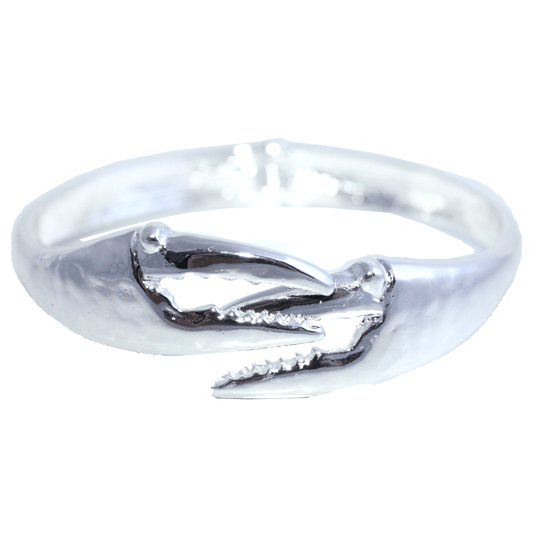Crab Claw (Silver) / Bangle Bracelet - Route One Apparel