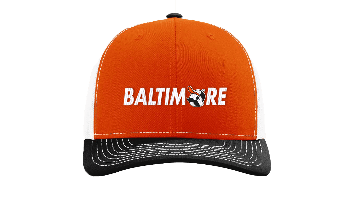 BALTIMORE - Boh Baseball Logo (Orange Tricolor) / Baseball Hat