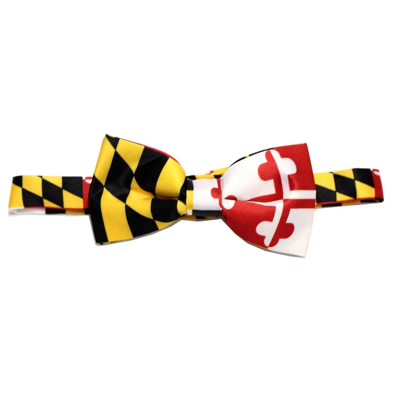 Calvert & Crosslands Sides Maryland Flag / Pre-Tied Bowtie