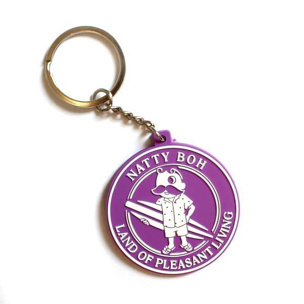 Natty Boh Surfer Dude Land of Pleasant Living (Purple) / Key Chain