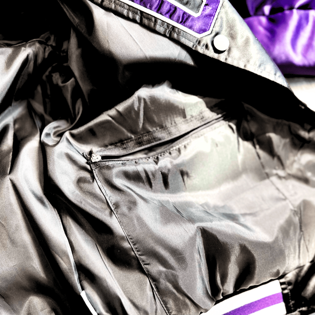 Brightside BMORE Satin Jacket (Purple) - Brightside X R1A / Varsity Jacket