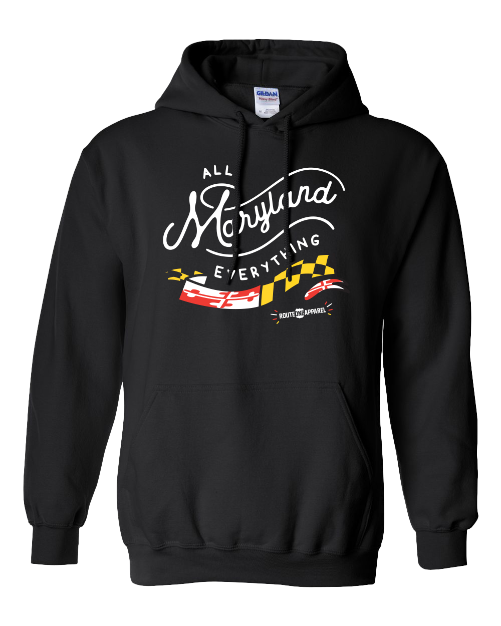 All Maryland Everything (Black) / Hoodie - Route One Apparel