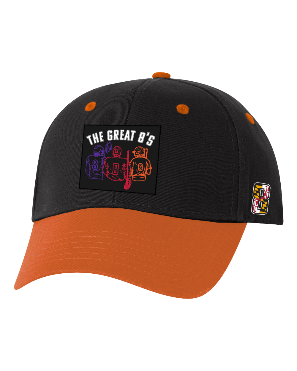 The Great 8's - Maryland Edition (Black) / Baseball Hat - Route One Apparel