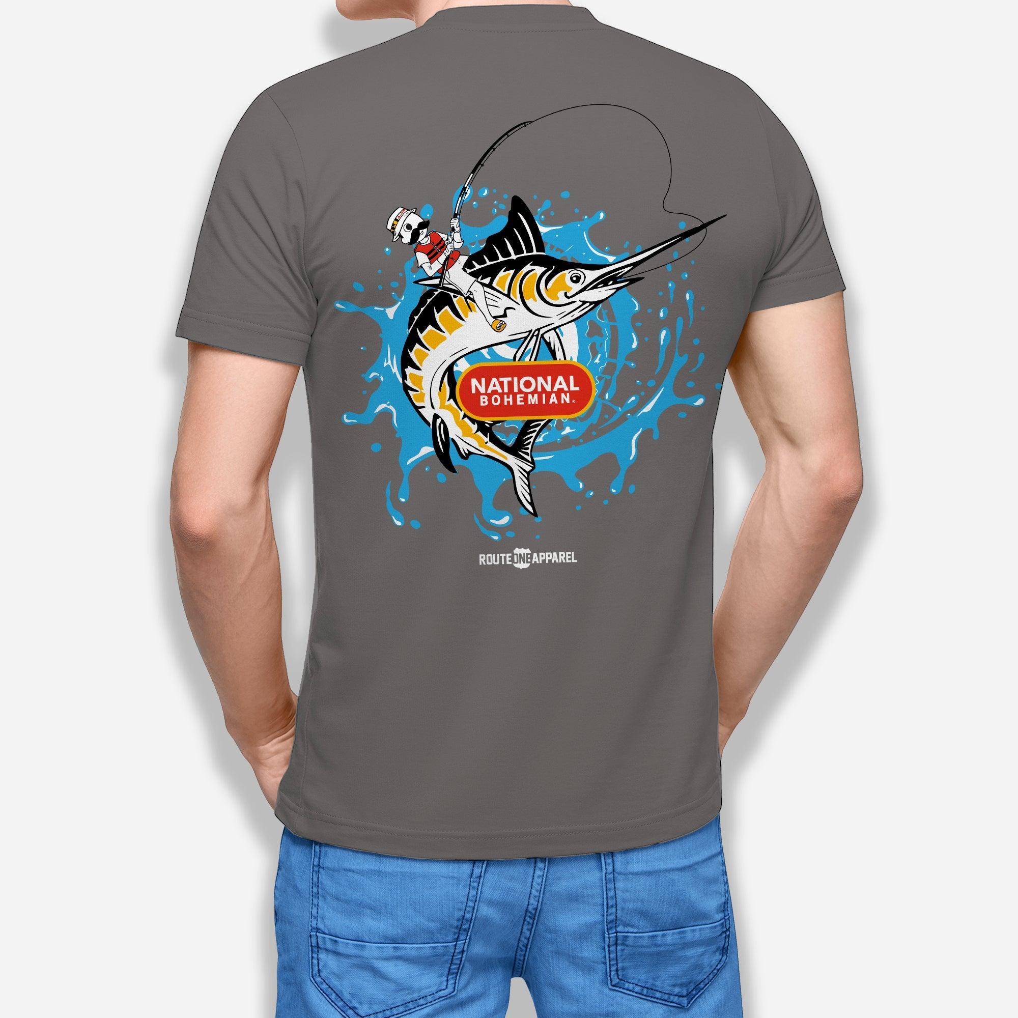 *PRE-ORDER* Boh Riding White Marlin (Charcoal) / Shirt - Route One Apparel