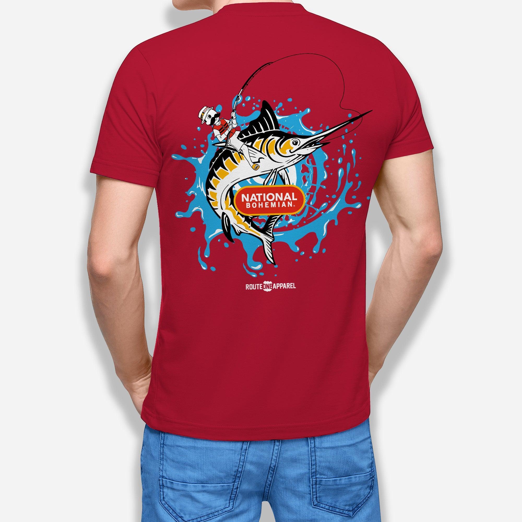 *PRE-ORDER* Boh Riding White Marlin (Red) / Shirt - Route One Apparel
