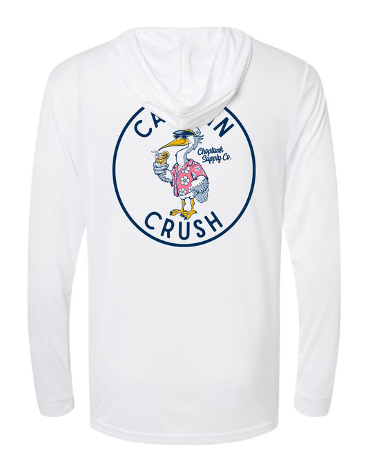 Choptank Supply Co. Captain Crush (White) / Long Sleeve Hoodie Tee White