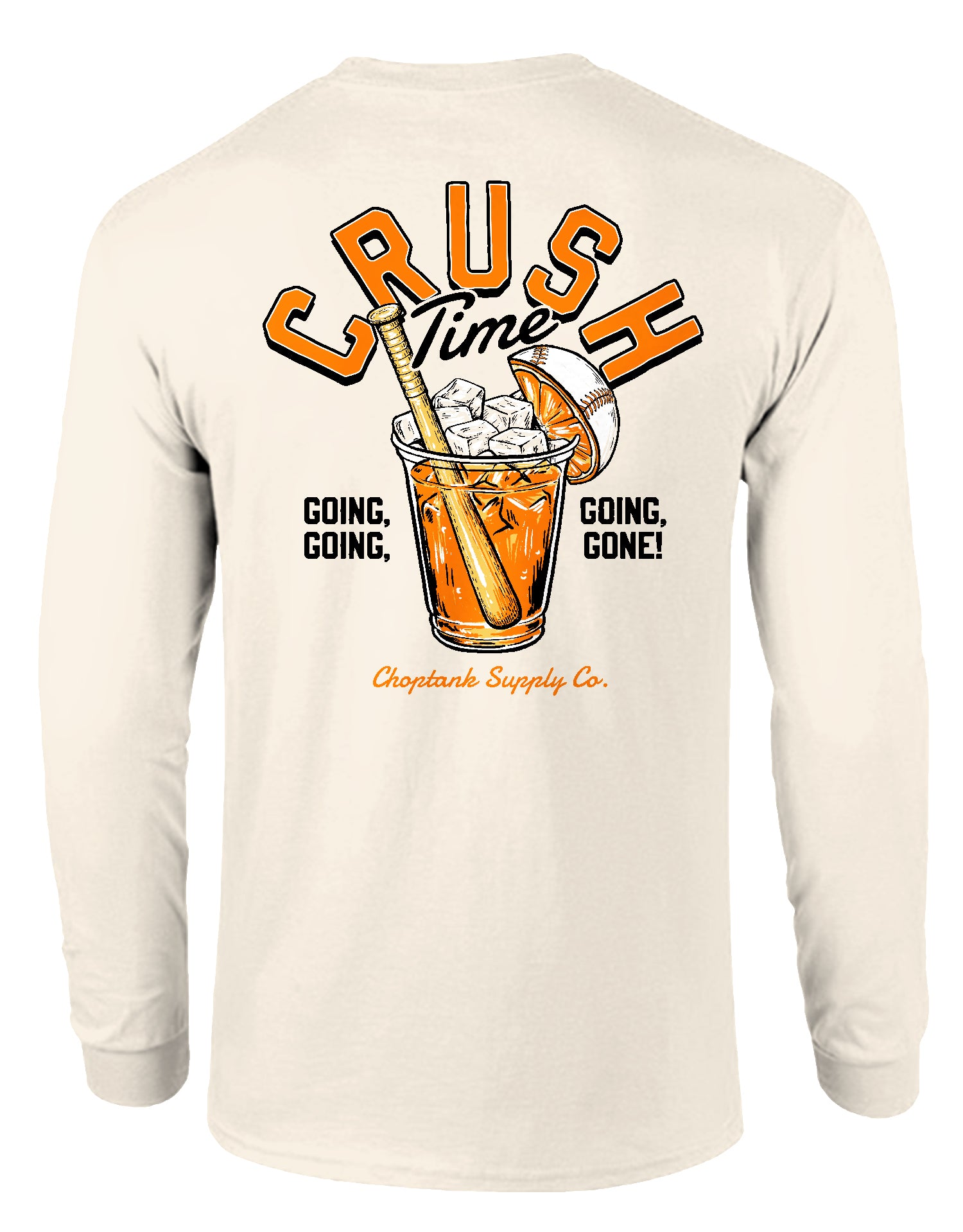 Choptank Supply Co. Crush Time (Baseball) (Ivory) / Long Sleeve Shirt Ivory
