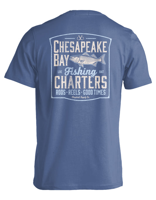 Choptank Supply Co. Chesapeake Bay Fishing Charters (China Blue) / T-Shirt China Blue