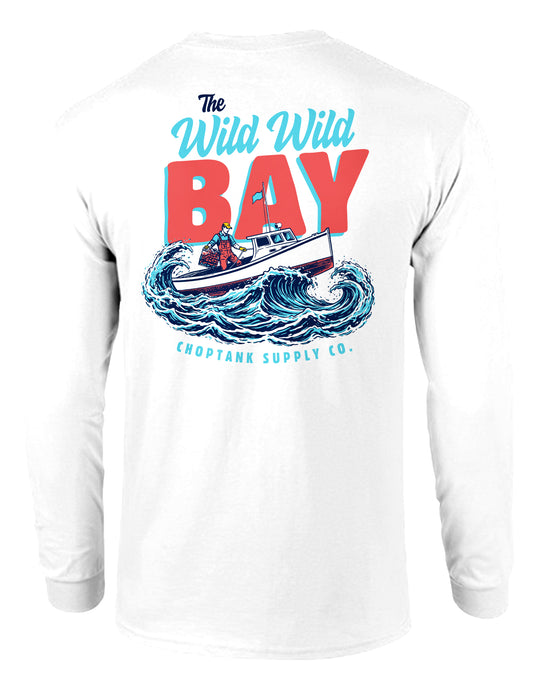 Choptank Supply Co. The Wild, Wild, Bay (White) / Long Sleeve Shirt White