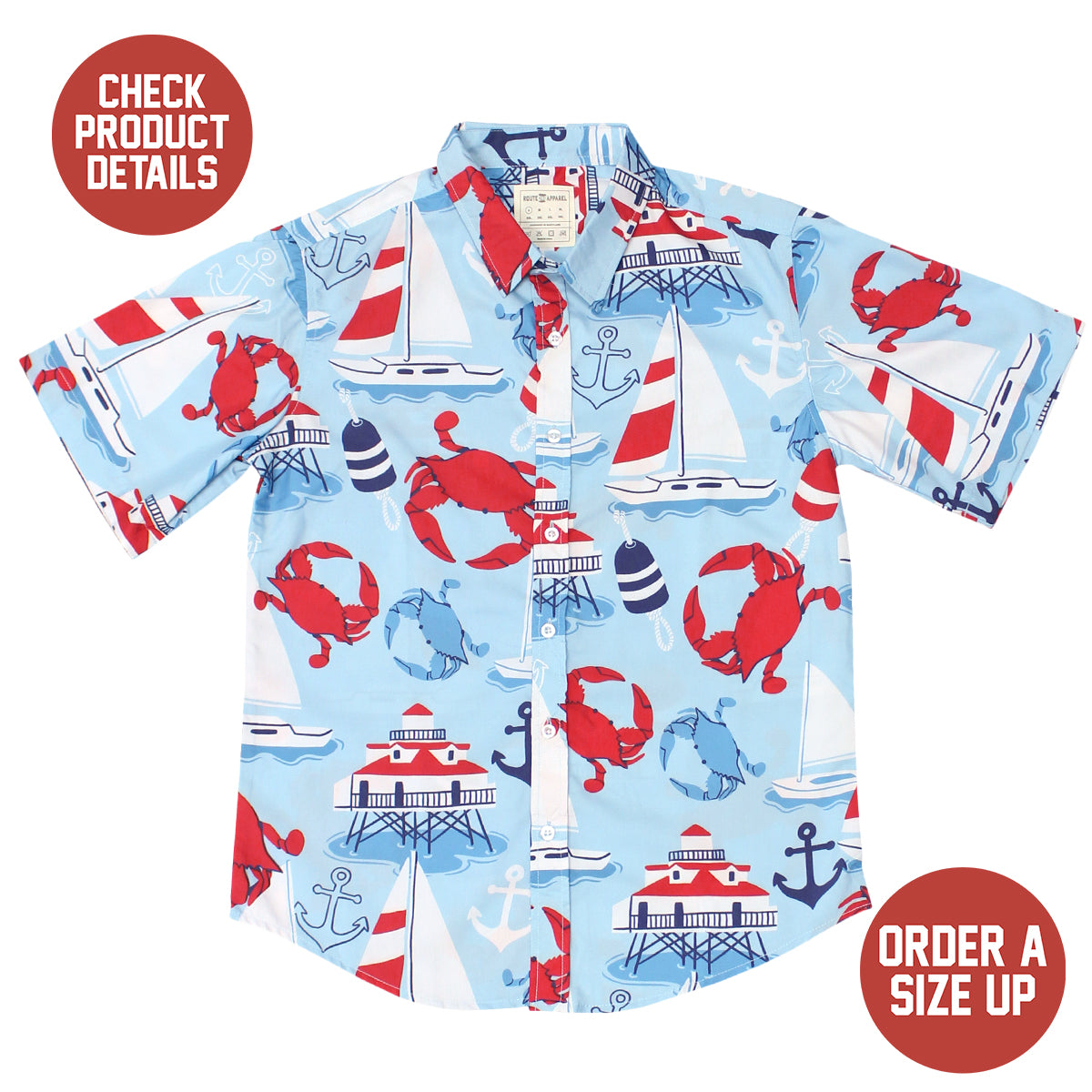 Captain of the Crabby Seas / Hawaiian Shirt - Route One Apparel