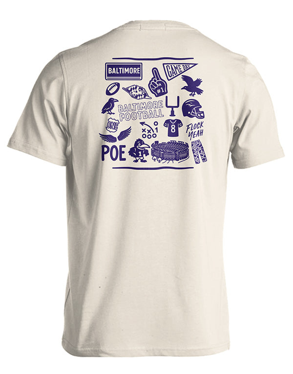 Baltimore Football Icons (Ivory) / T-Shirt