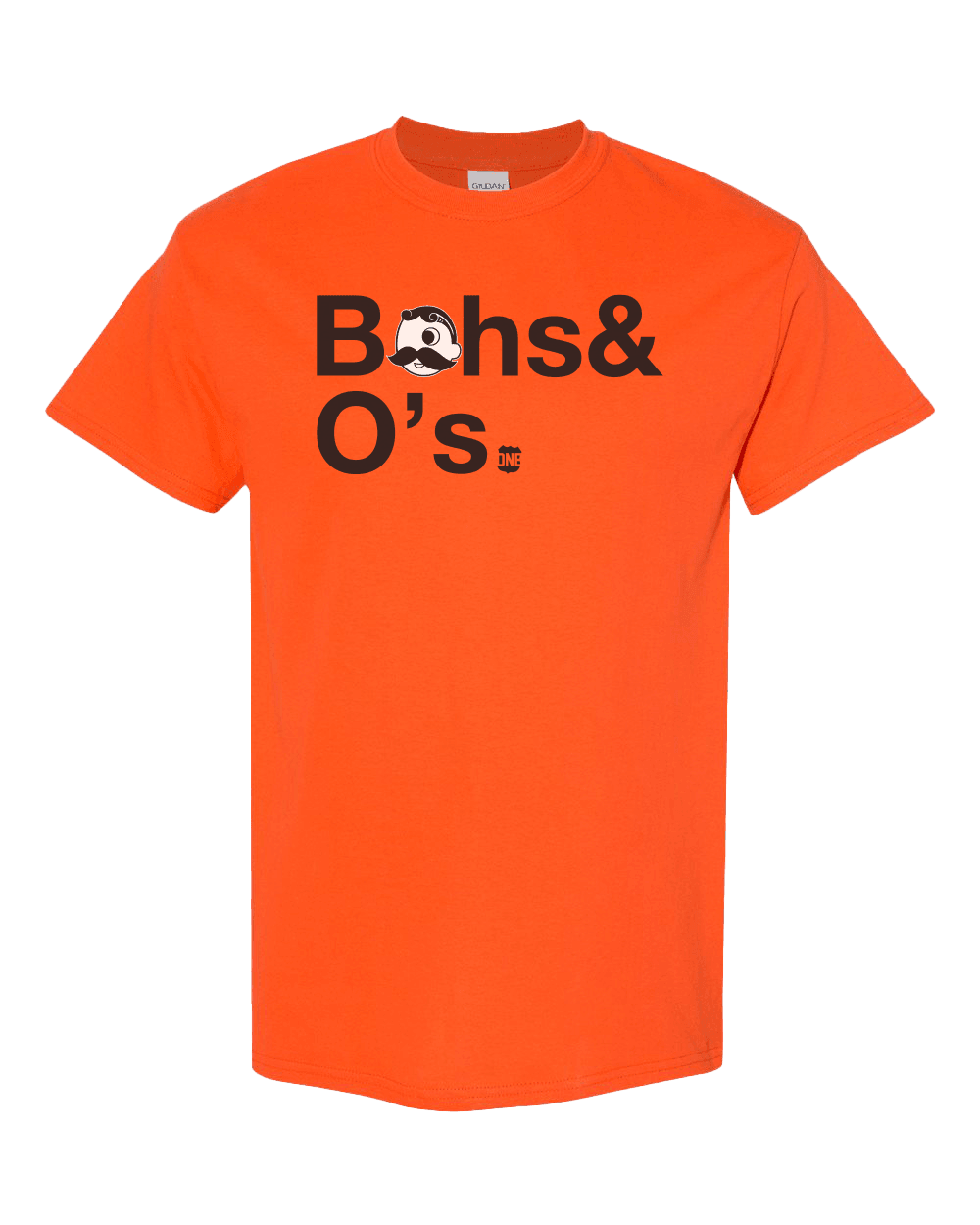 Bohs & O's Helvetica *With Natty Boh Logo* (Orange) / Shirt