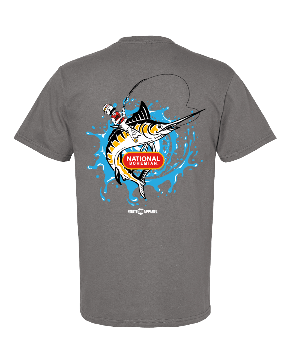 *PRE-ORDER* Boh Riding White Marlin (Charcoal) / Shirt - Route One Apparel