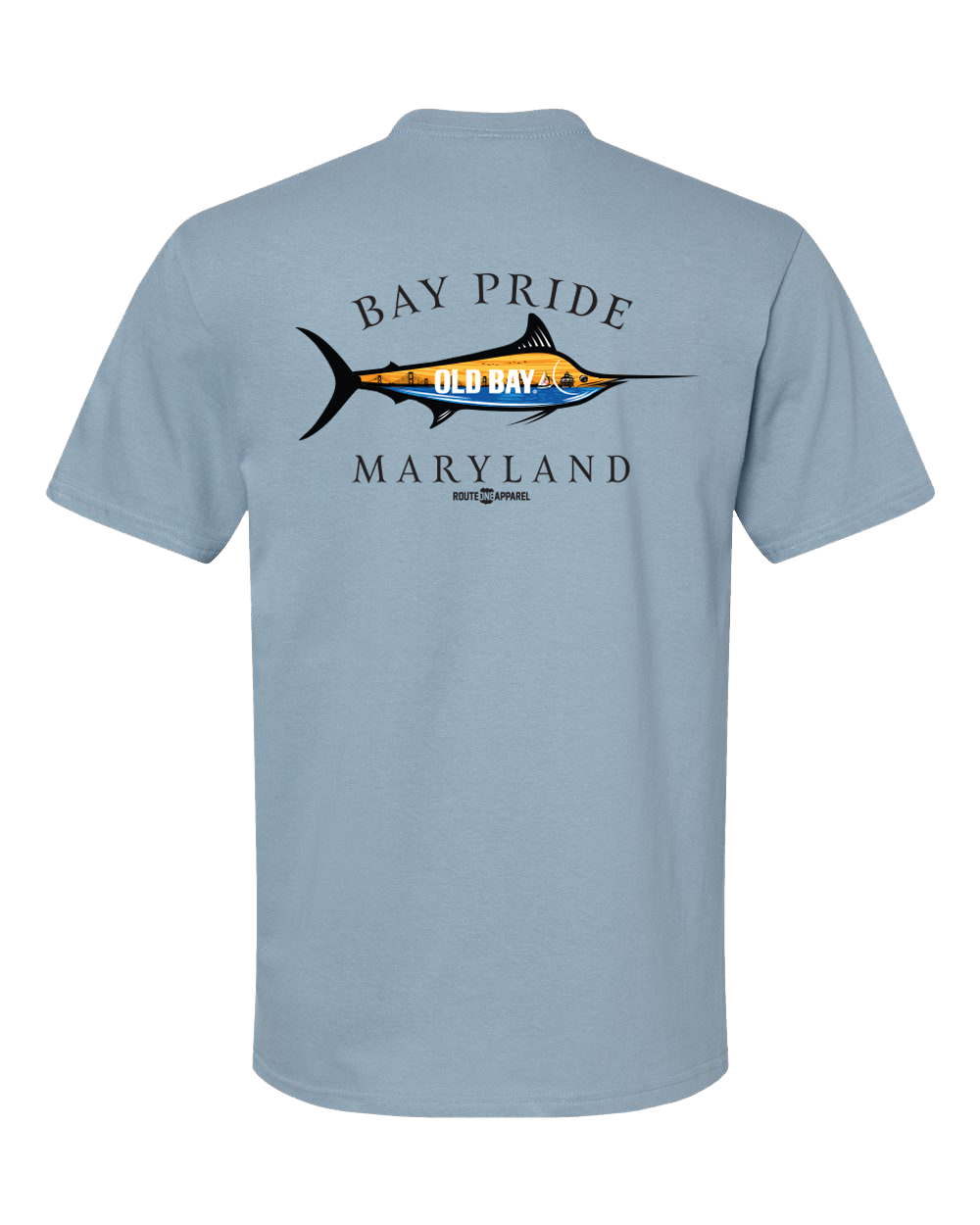 *PRE-ORDER* White Marlin OLD BAY Pride (Stone Blue) / Shirt - Route One Apparel
