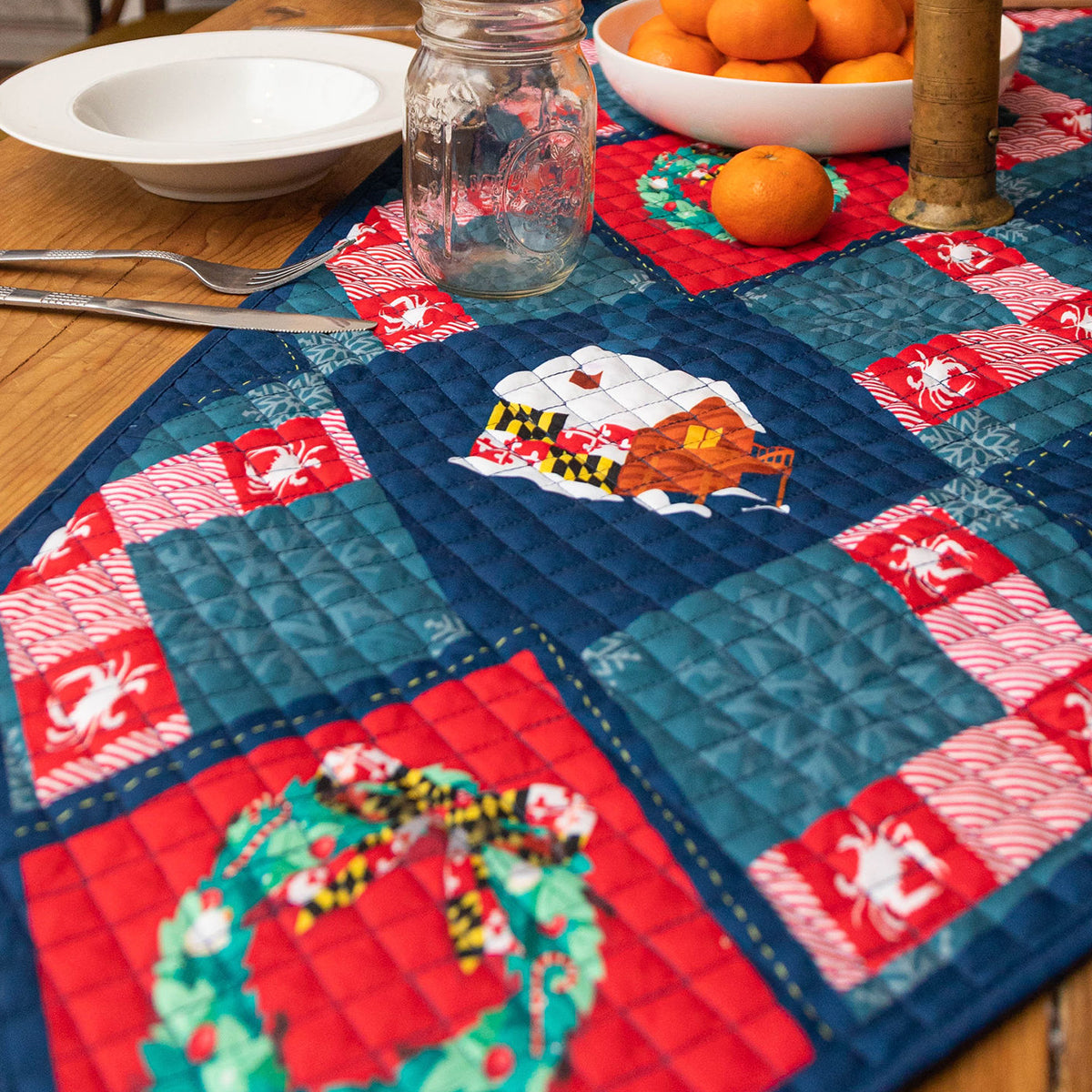 Home Sweet Home in Maryland (Quilted) / Table Runner - Route One Apparel
