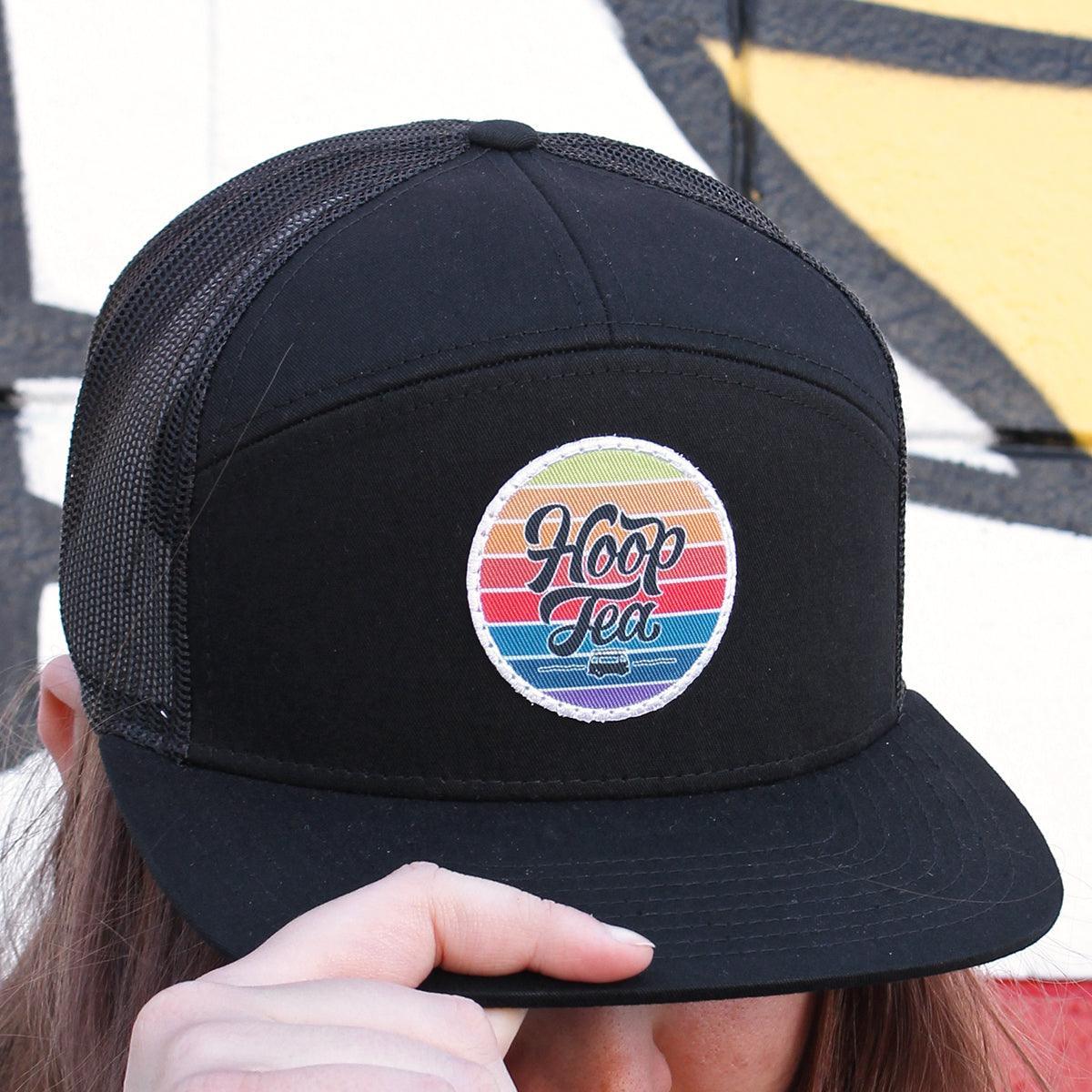 Hoop Tea Hoop Tea - Sunset Patch (Black) / 7 Panel Trucker
