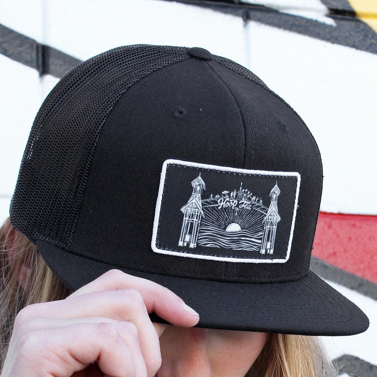 Hoop Tea Arch (Black) / Snapback - Route One Apparel