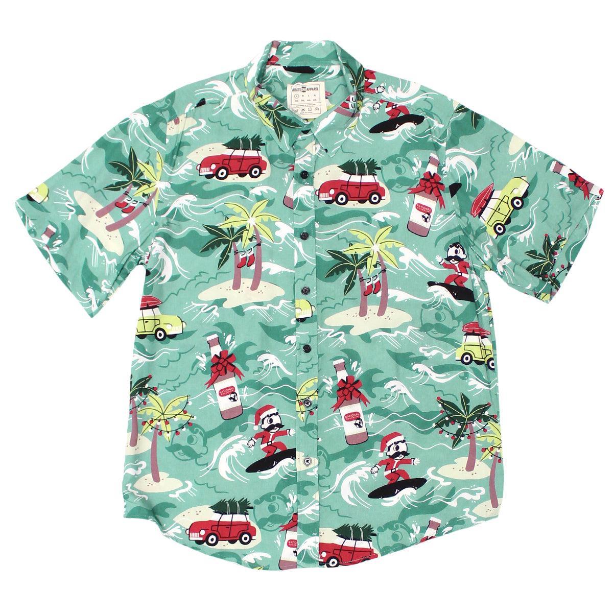 Hoppy Holidays from Natty Boh / Hawaiian Shirt - Route One Apparel