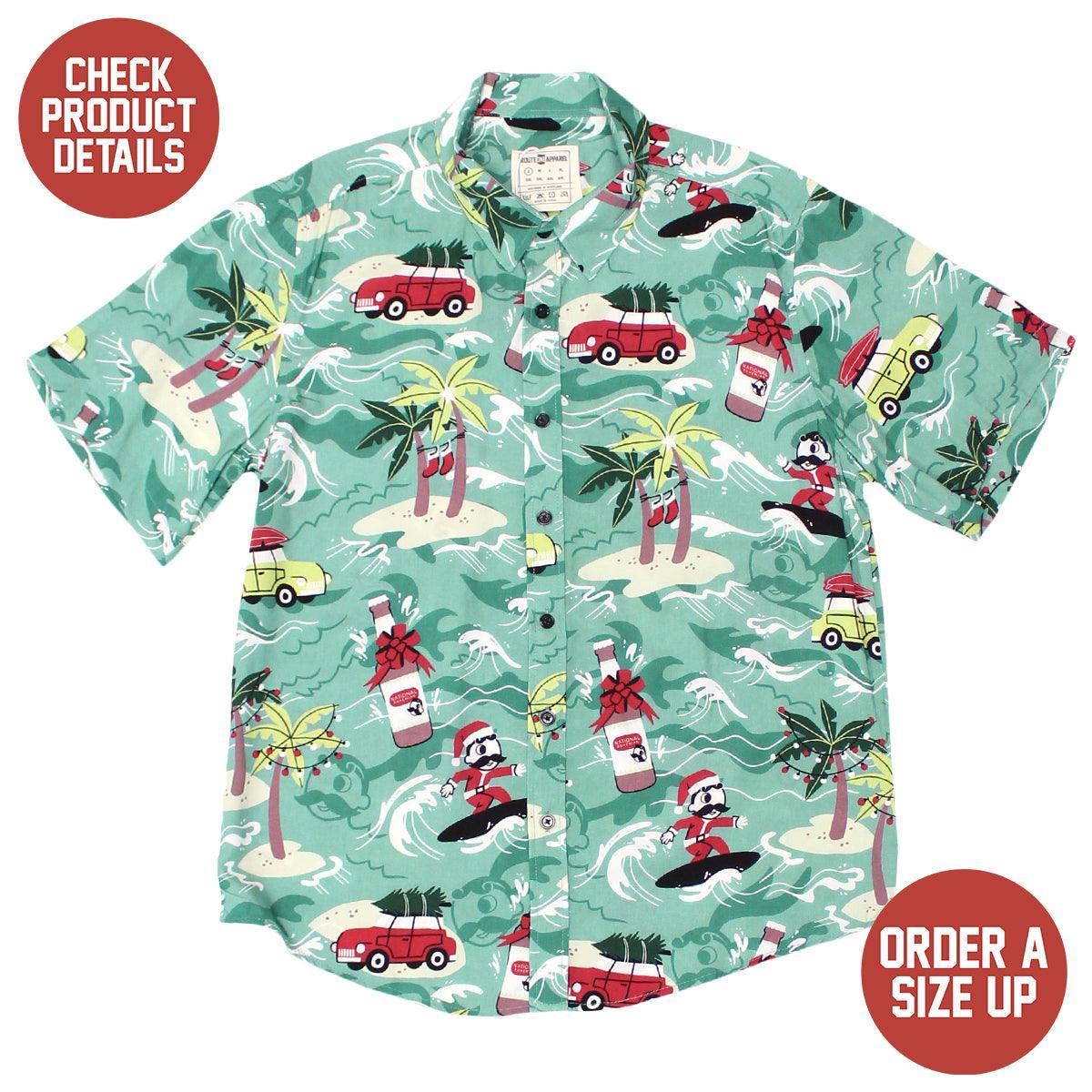 Hoppy Holidays from Natty Boh / Hawaiian Shirt - Route One Apparel