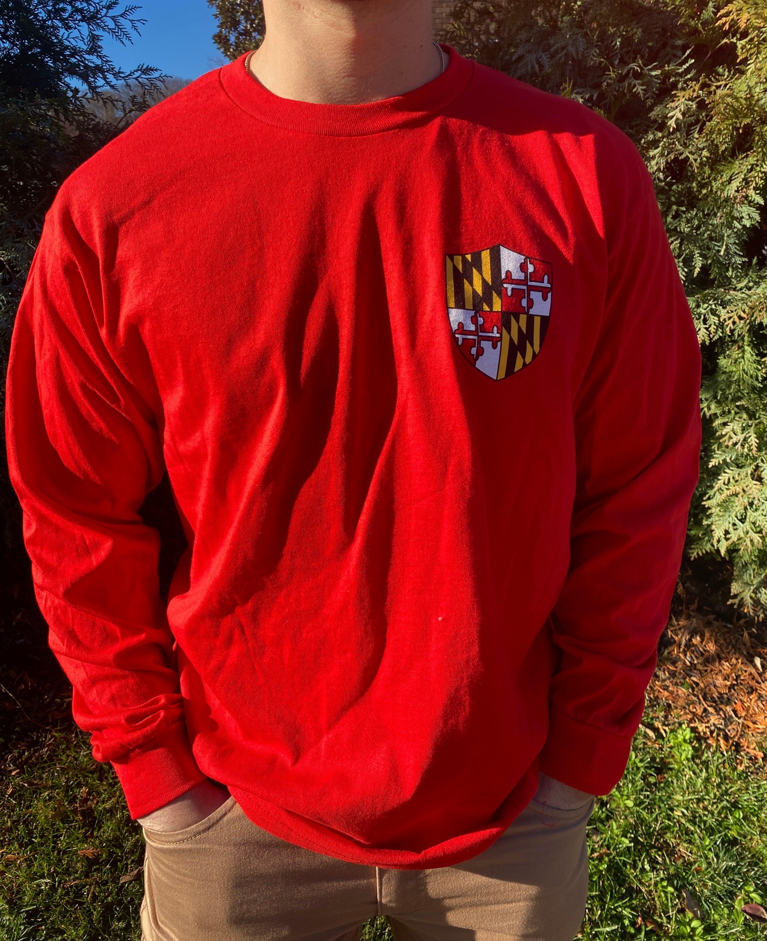 Route One Horseshoe (Red) / Long Sleeve Shirt - Route One Apparel