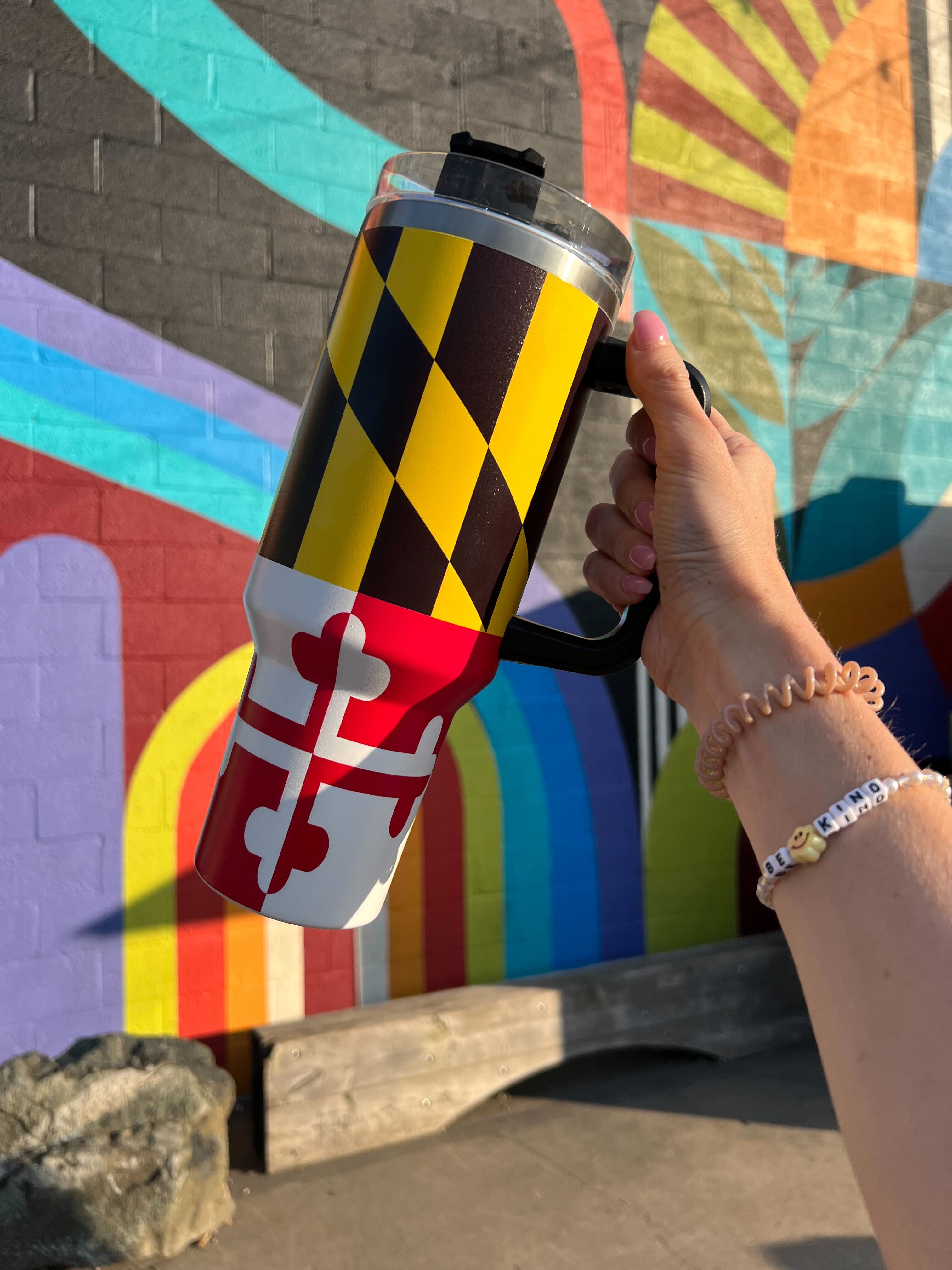 *COMING SOON* MD Flag / 40 oz Tumbler with Handle - Route One Apparel