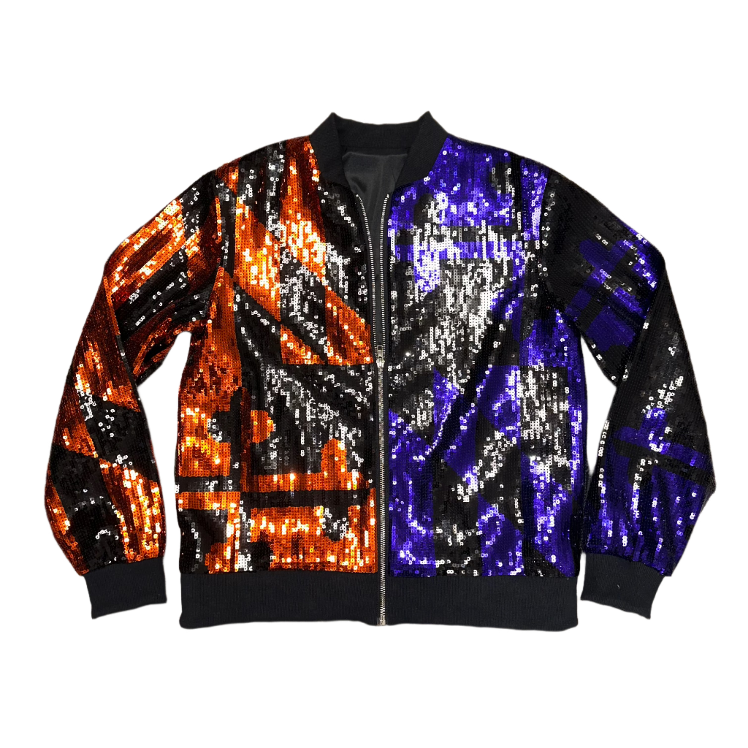 Orange & Purple Maryland Flag / Sequin Jacket