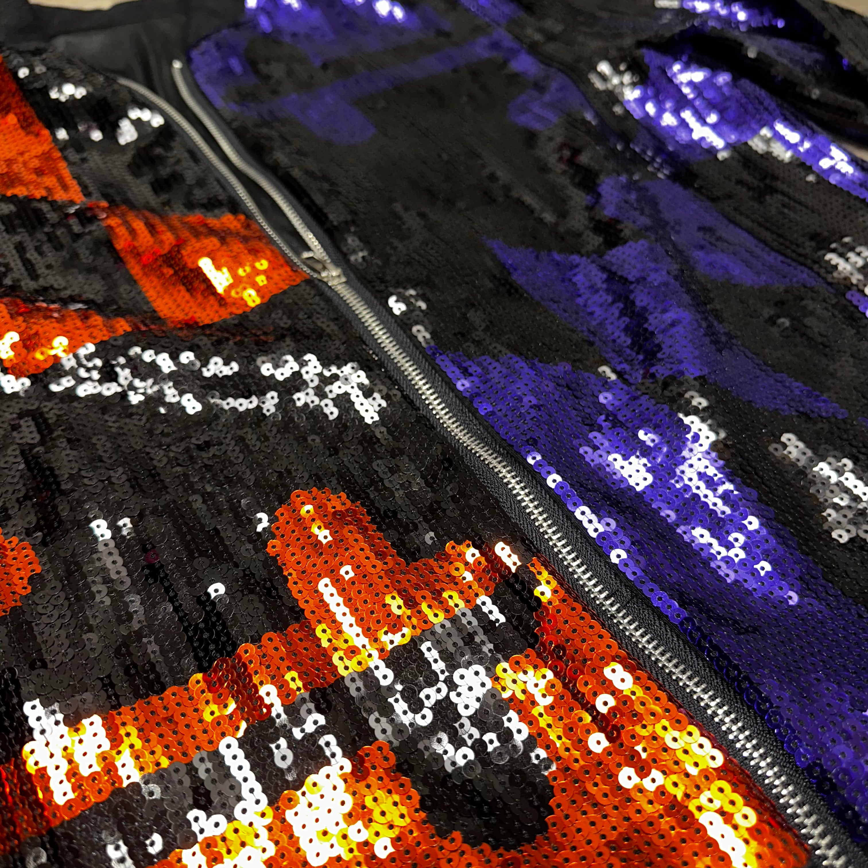 Orange & Purple Maryland Flag / Sequin Jacket