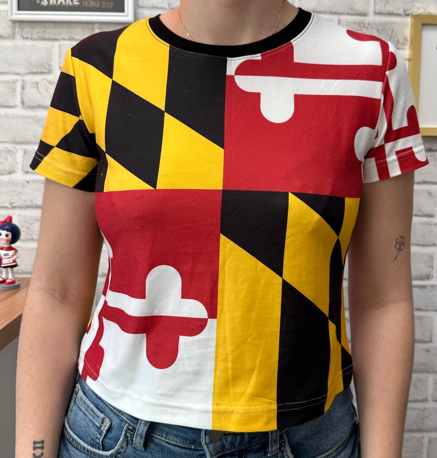 Maryland Flag / Crop Top - Route One Apparel
