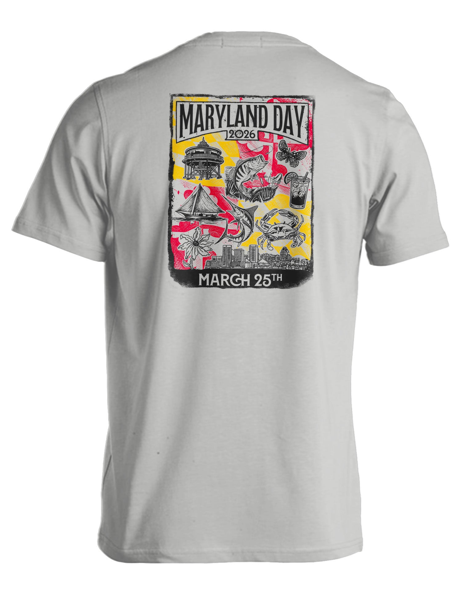 Route One Apparel 2026 Maryland Day (Ash Grey) / T-Shirt Ash Grey