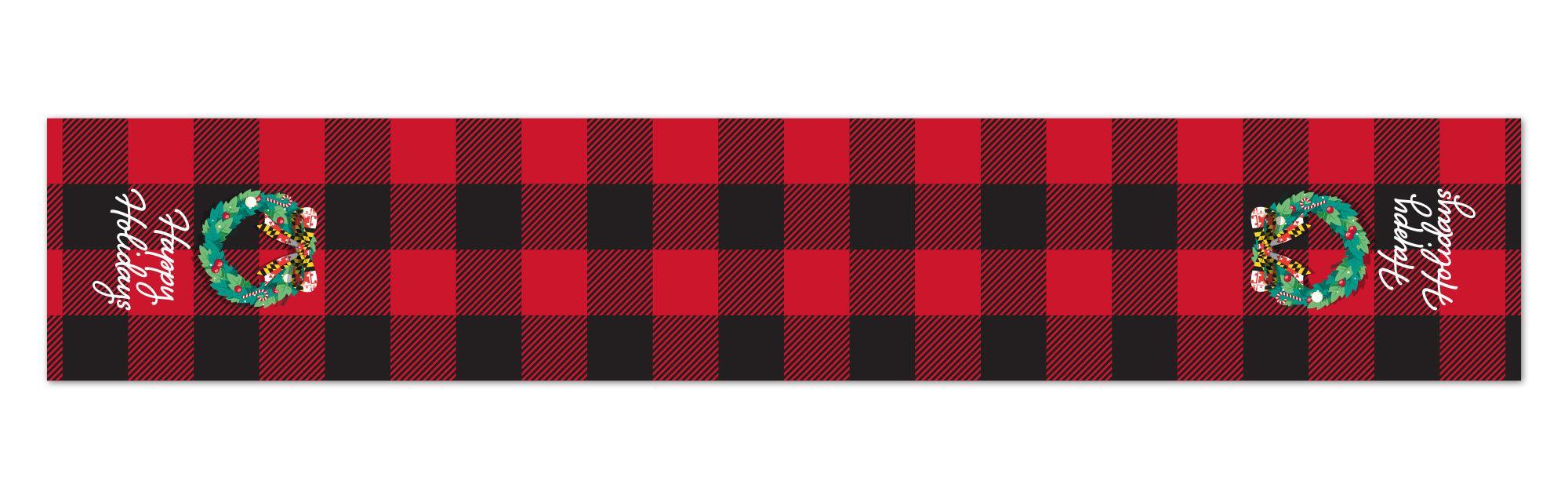 Happy Holidays with Maryland Wreath (Quilted) / Table Runner