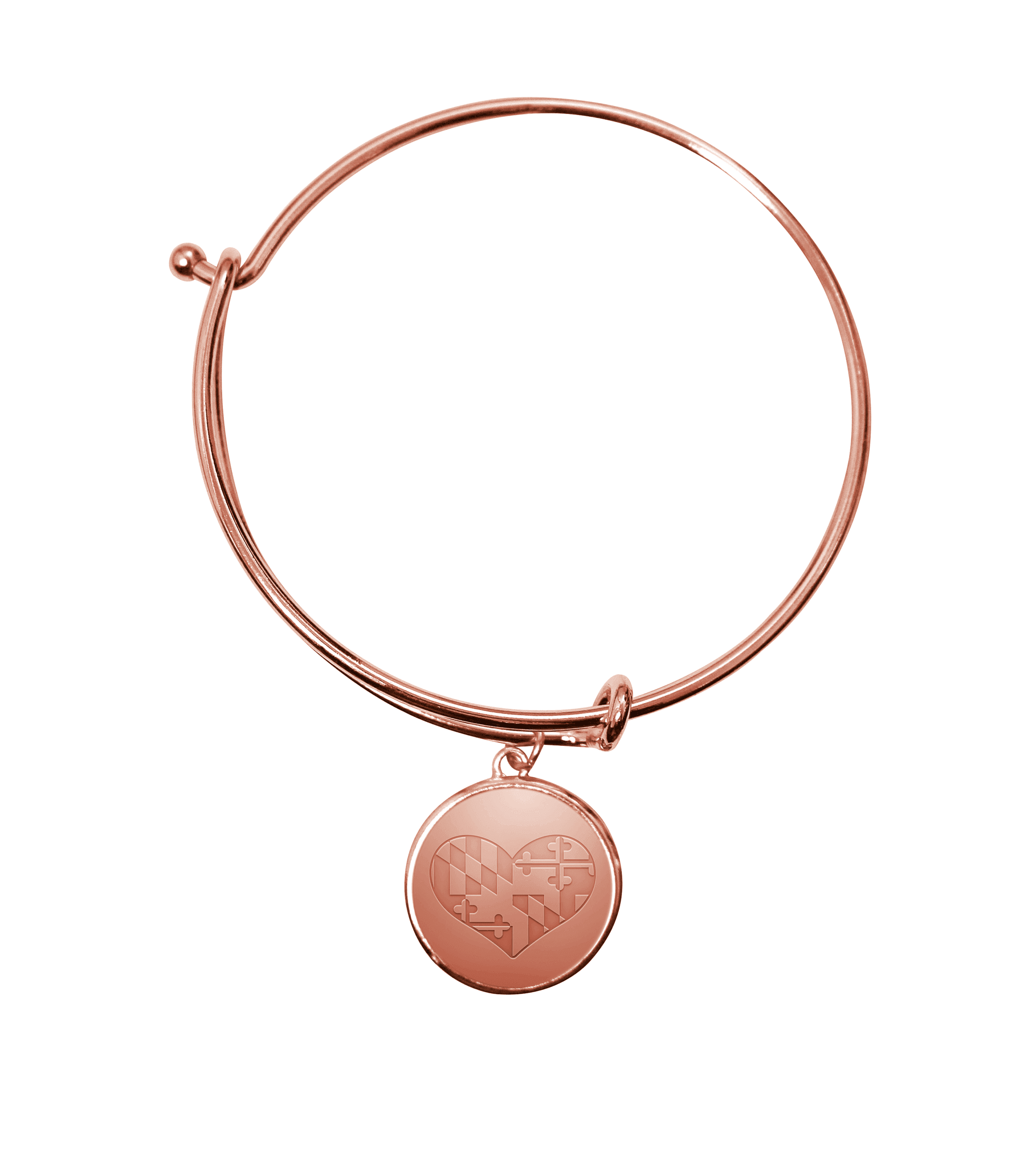 Maryland in my Heart (Rose Gold) / Adjustable Bangle Bracelet