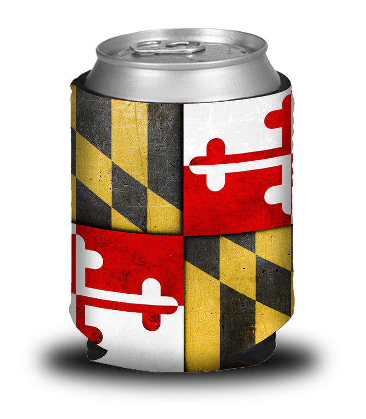 Maryland Flag (Distressed) / Can Cooler