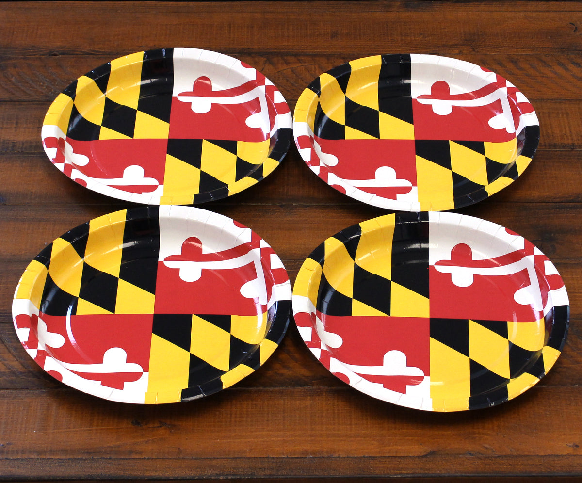 *PRE-ORDER* Maryland Flag (25-Pack) / Paper Plate - Route One Apparel