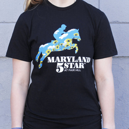 Maryland 5 Star Sky Black Eyed Susan (Black) / Shirt - Route One Apparel