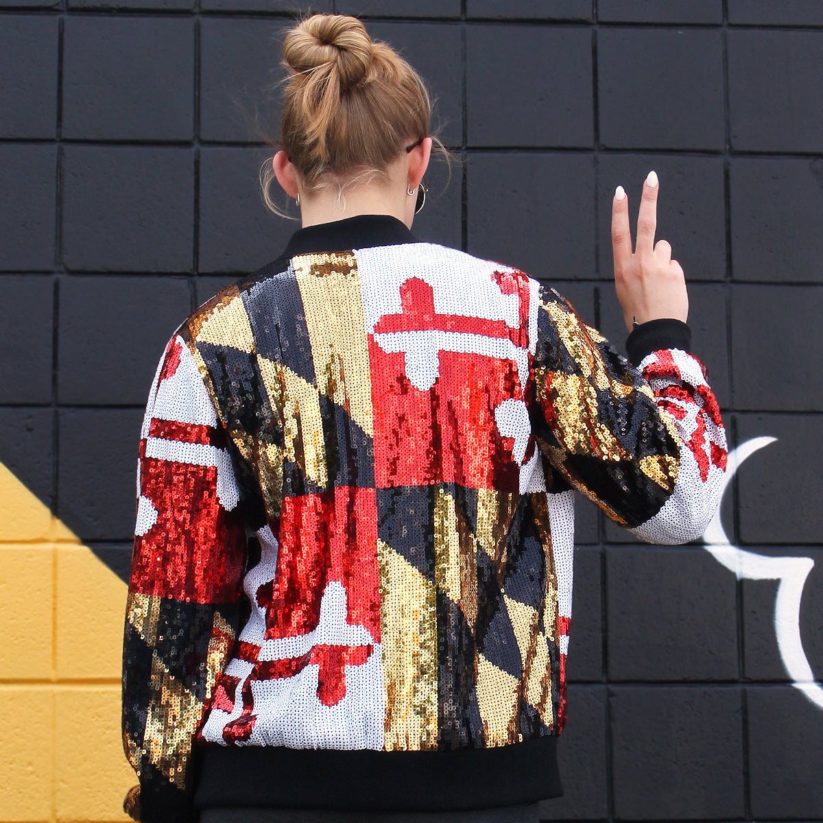*PRE-ORDER* Maryland Flag / Sequin Jacket (Estimated Ship Date: 7/1) - Route One Apparel