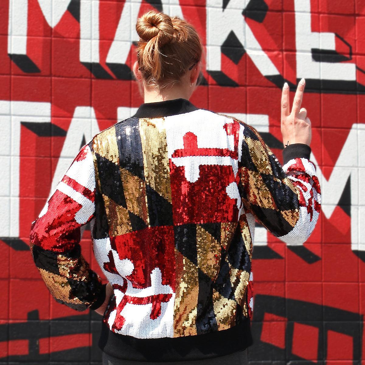 *PRE-ORDER* Maryland Flag / Sequin Jacket (Estimated Ship Date: 7/1) - Route One Apparel