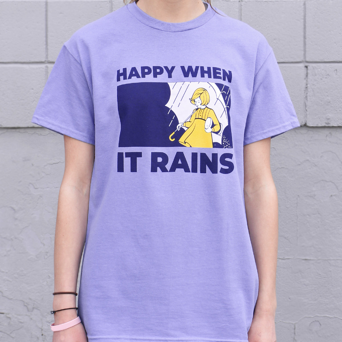 Morton Salt Happy When It Rains (Violet) / Shirt - Route One Apparel