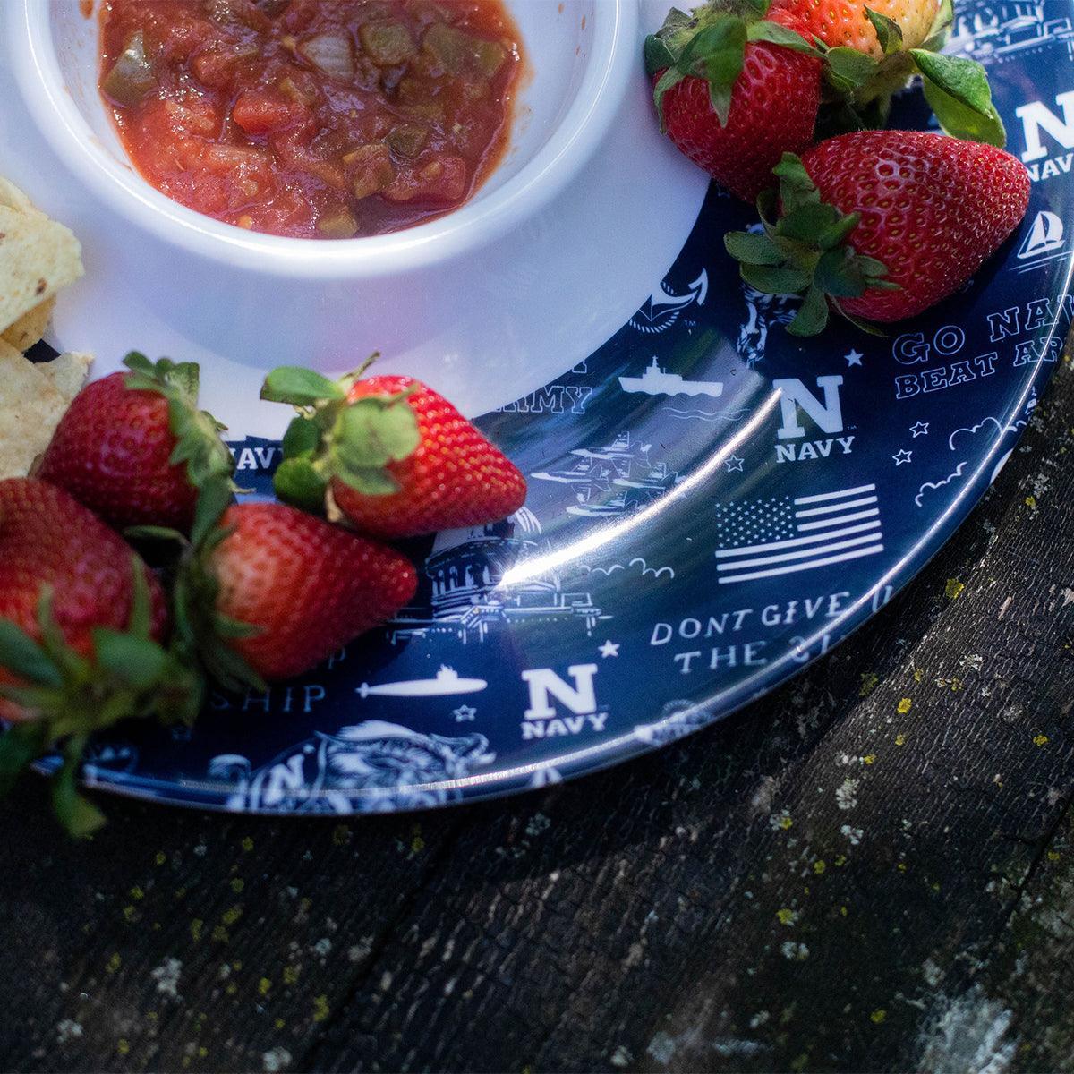 Naval Academy Fan Pattern / Dip Bowl - Route One Apparel