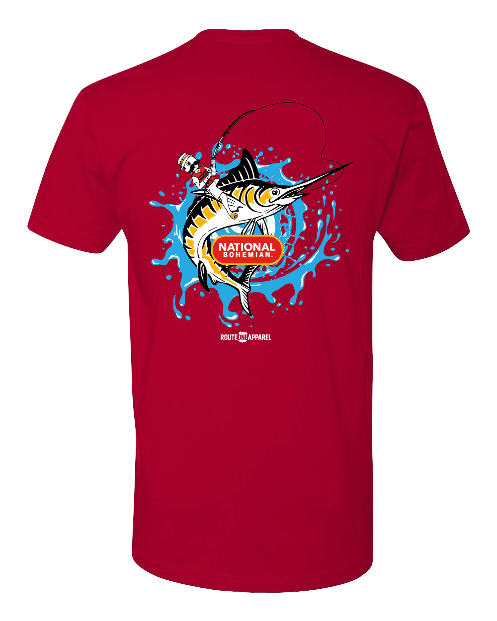 *PRE-ORDER* Boh Riding White Marlin (Red) / Shirt - Route One Apparel