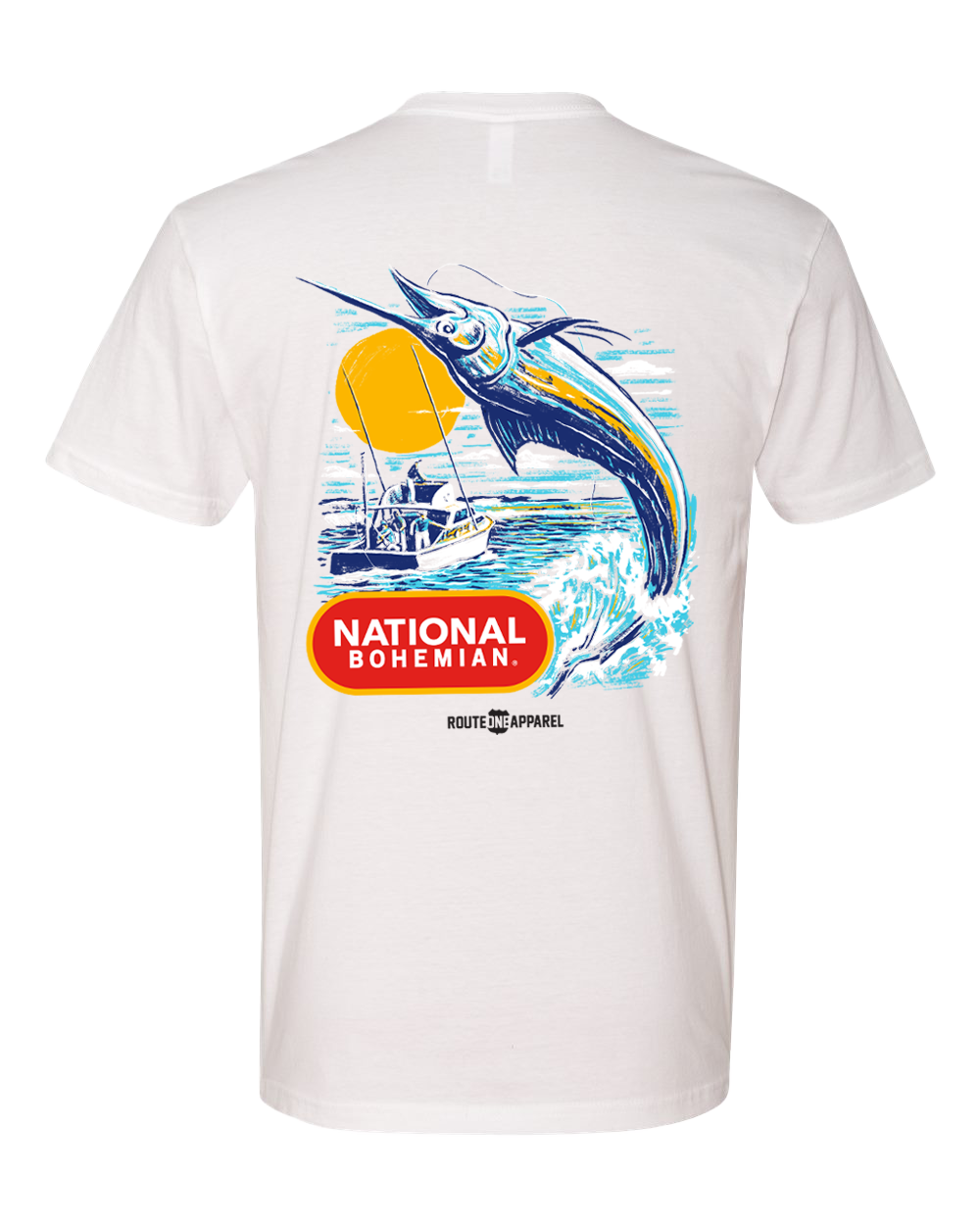 *PRE-ORDER* Natty Boh White Marlin Fishing (White) / Shirt - Route One Apparel