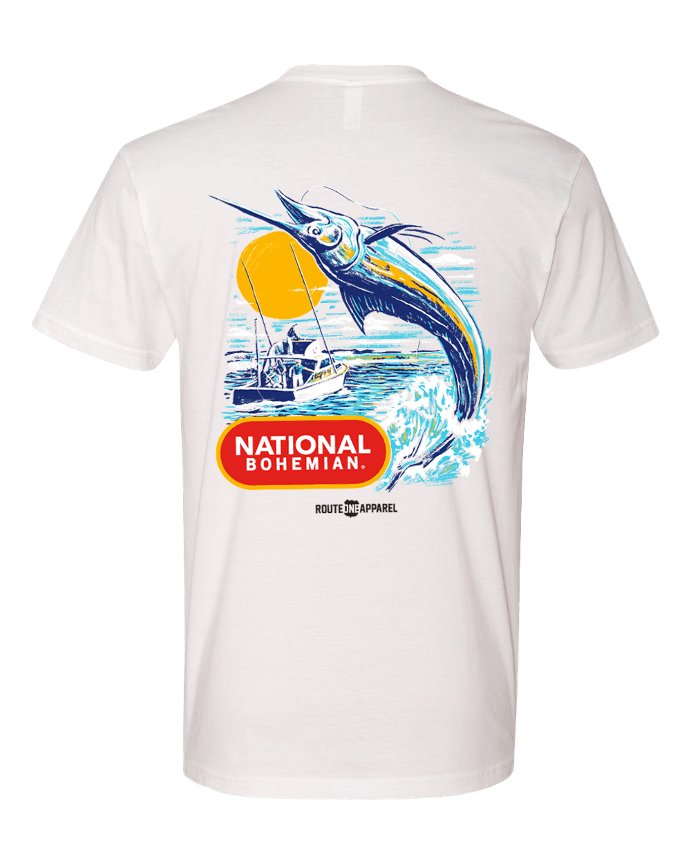 *PRE-ORDER* Natty Boh White Marlin Fishing (White) / Shirt - Route One Apparel