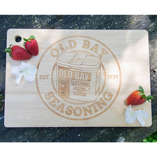 Classic Circle OLD BAY Seasoning / Bamboo Cutting Board - Route One Apparel