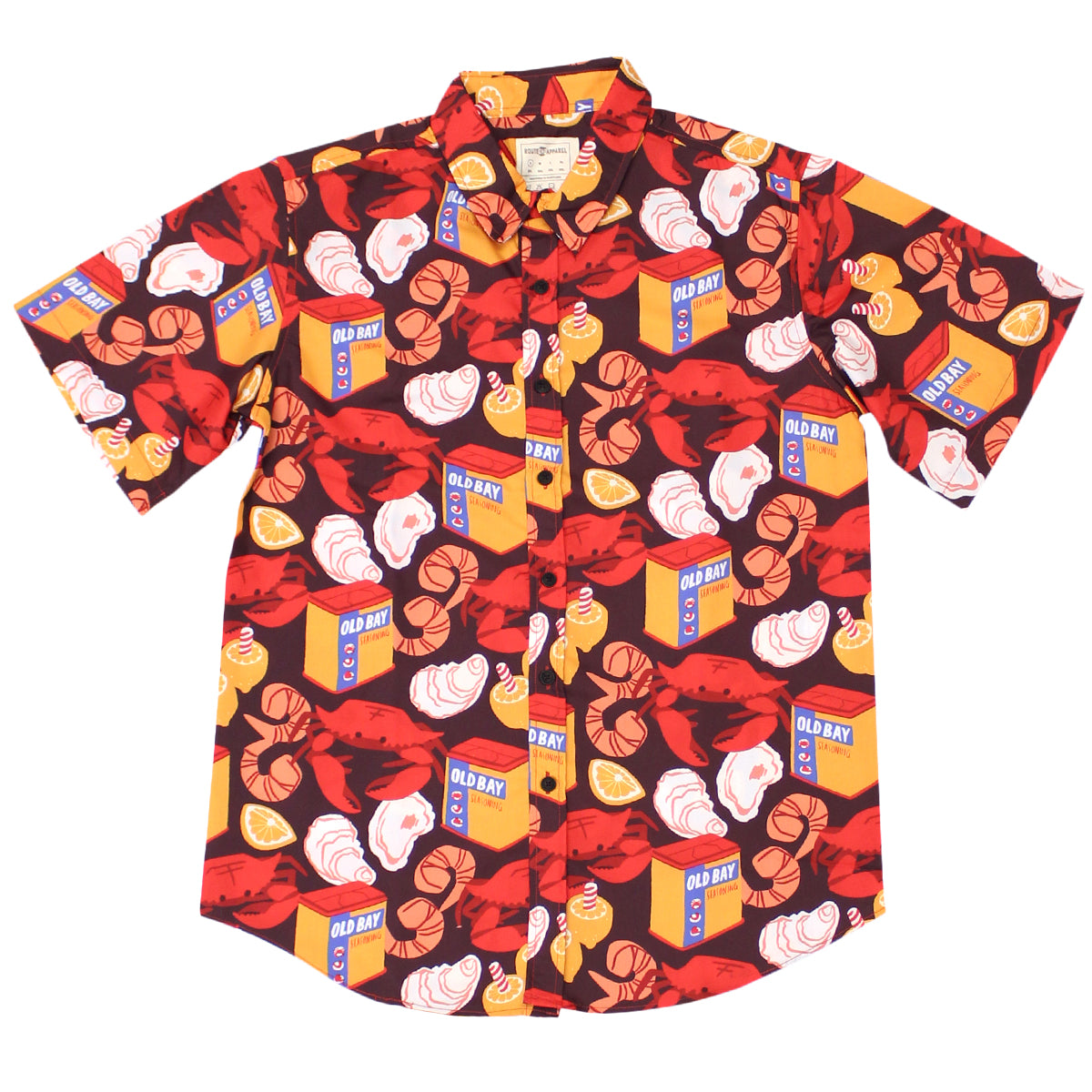 OLD BAY Seafood Jumbo Pattern / Hawaiian Shirt - Route One Apparel