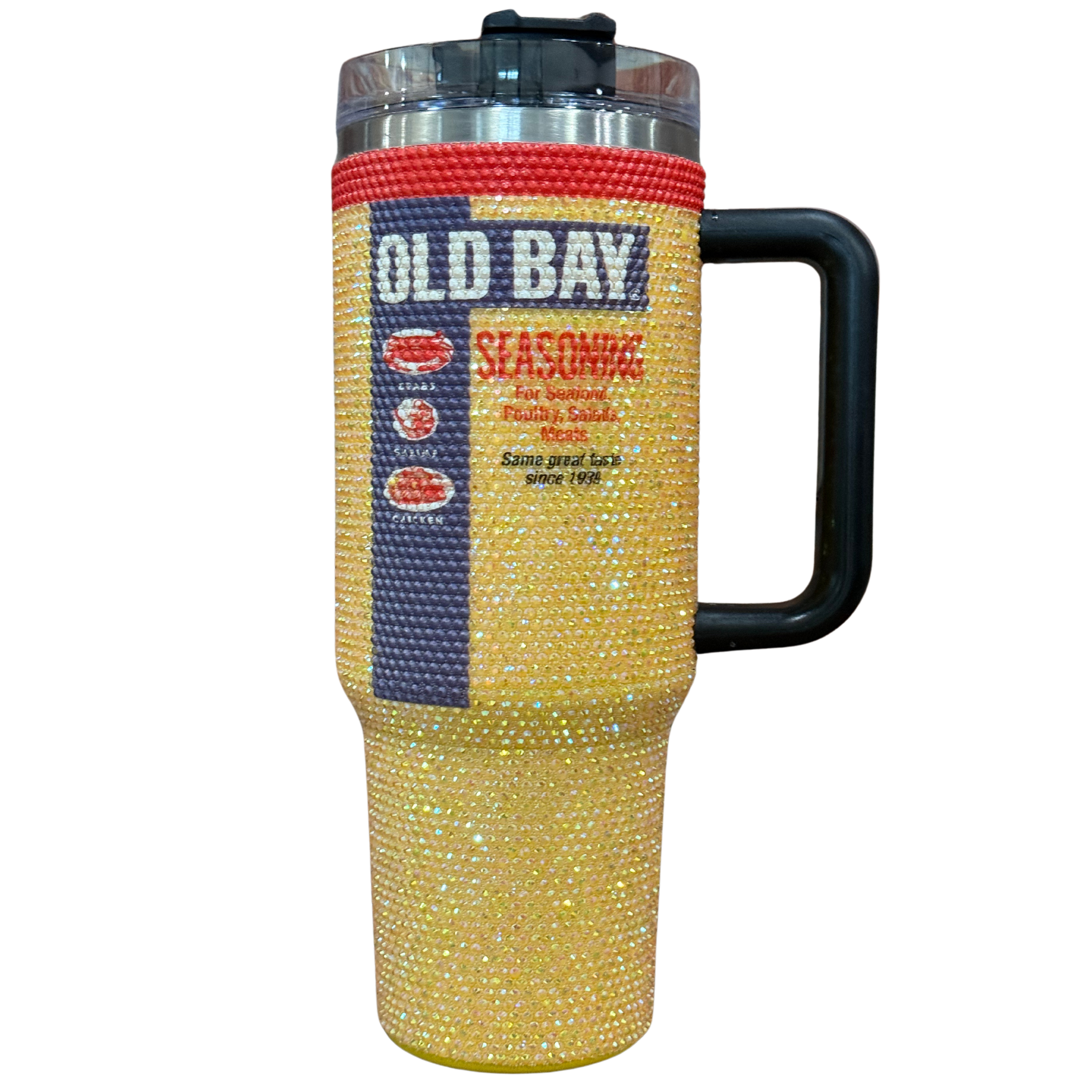Rhinestone OLD BAY / 40 oz Tumbler with Handle