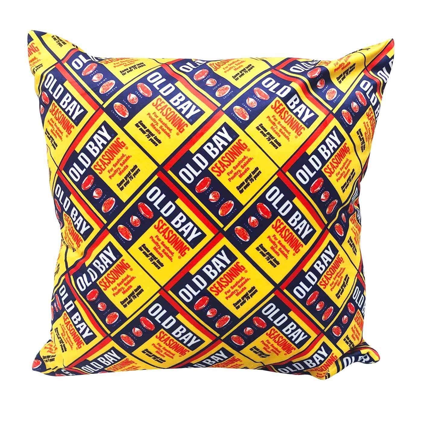 Flat OLD BAY Can Pattern / Throw Pillow