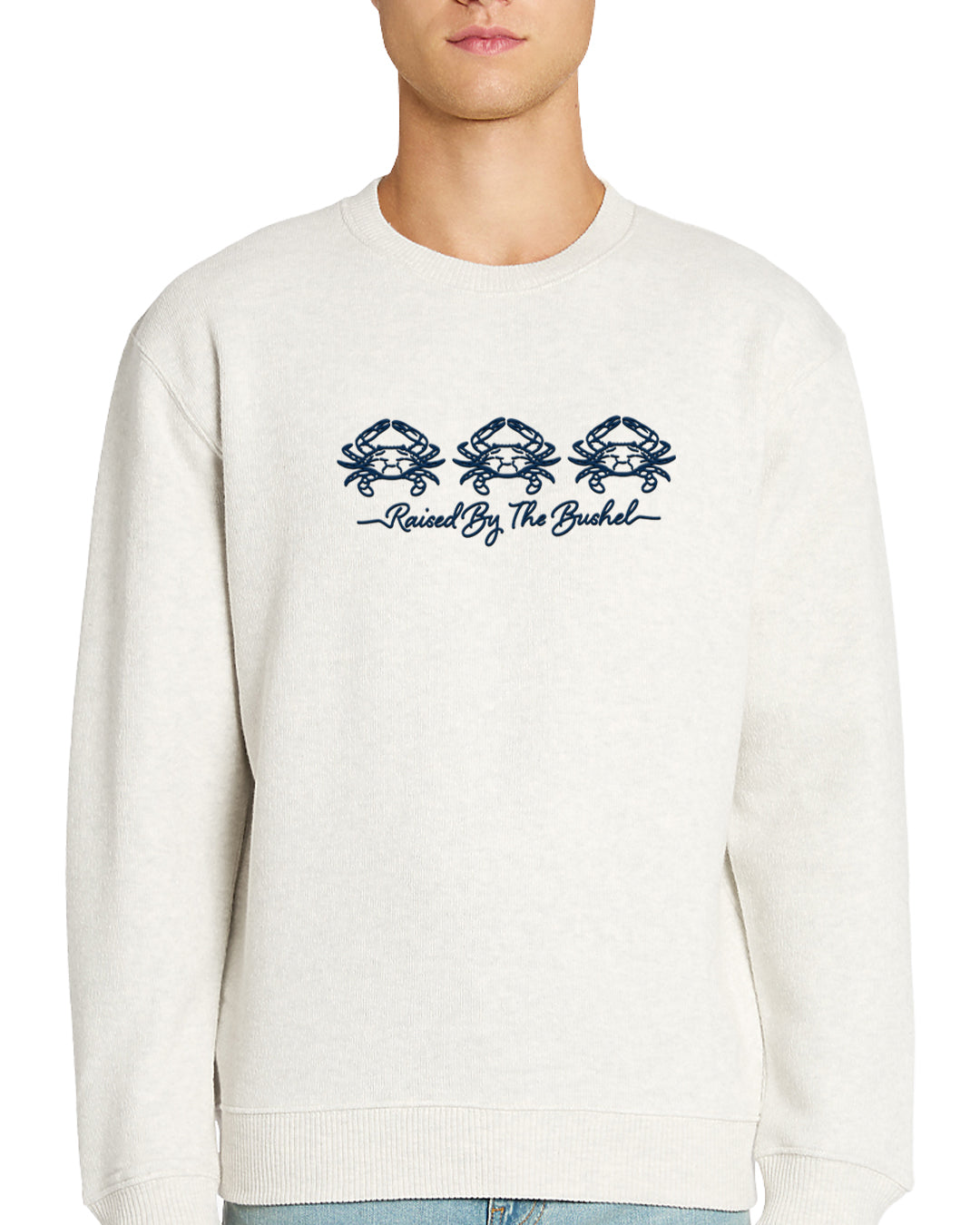 Route One Apparel Raised by the Bushel, Nantucket Fleece (Oatmeal Heather) / Crewneck